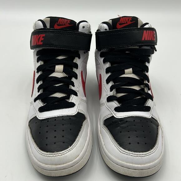 NIKE COURT BOROUGH MID 2 ll YOUTH SIZE 4Y WHICH IS WOMEN SIZE 5.5 BLACK RED - Picture 2 of 11